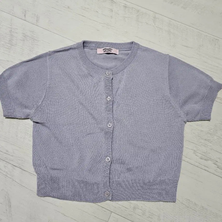 [BUNJANG] Cropped Lilac Knit Cardigan / 크롭 라일락 니트가디건