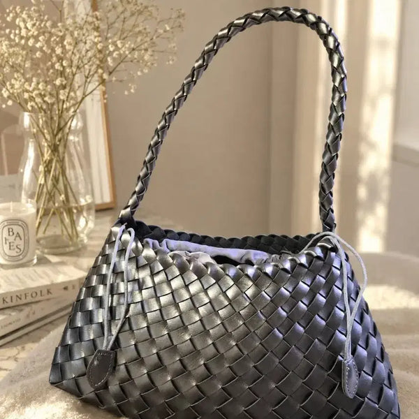 [BUNJANG] Dragon Rosanna Genuine Leather Shoulder Bag Silver / 드래곤 로잔나 소가죽 숄더백 실버(새상품)