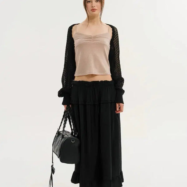 [BUNJANG] threetimes Pansy Bolero Black / (새제품)threetimes pansy bolero 쓰리타임즈 팬시 볼레로
