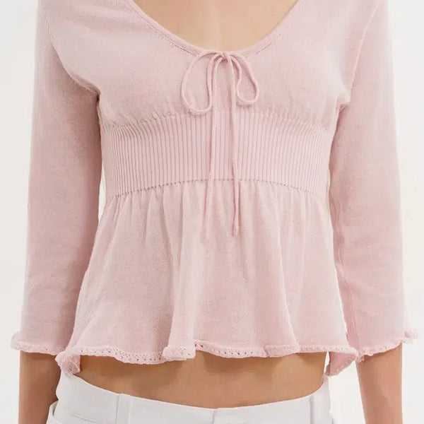 [BUNJANG] Threetimes Monica Top Pink / Threetimes monica top 쓰리타임즈 모니카 탑