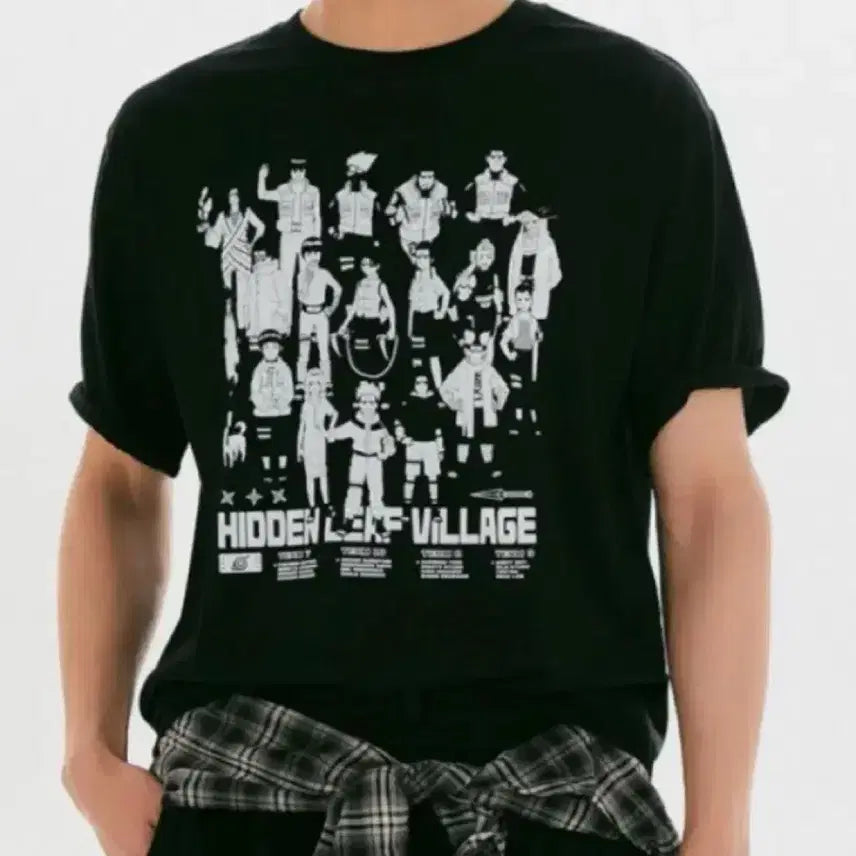 [BUNJANG] SPAO Naruto Short Sleeve T-Shirt XL / XL) 나루토 스파오 반팔 티셔츠 믹스