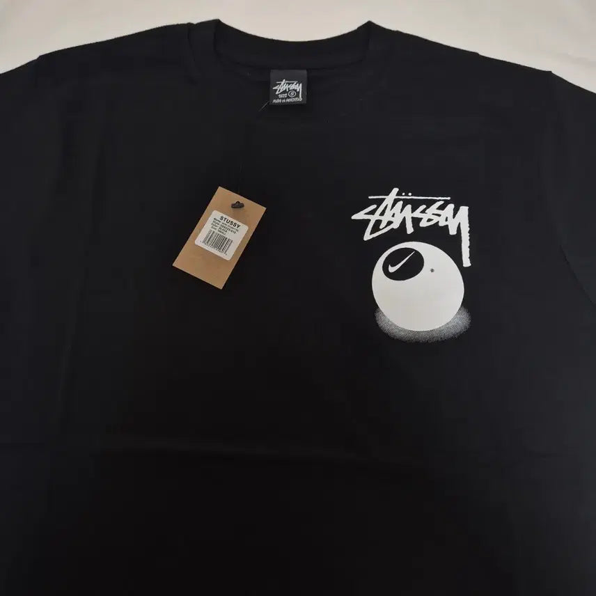 [BUNJANG] Stussy x Nike 8 Ball Short Sleeve T-Shirt Black / [새상품] 스투시X 나이키 콜라보 8볼 반팔 티셔츠 블랙 S