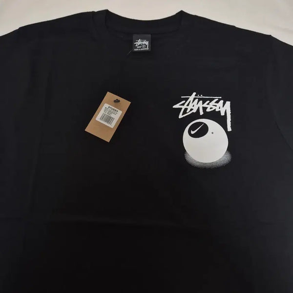 [BUNJANG] Stussy x Nike 8 Ball Short Sleeve T-Shirt Black / [새상품] 스투시X 나이키 콜라보 8볼 반팔 티셔츠 블랙 S