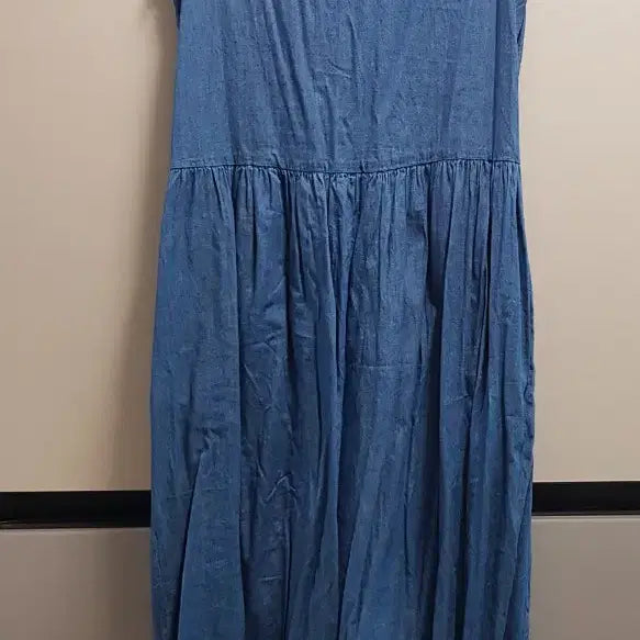 [BUNJANG] Maxi Denim Dress Vintage Hem / 새옷)~66반 얇고 시원한 맥시 청원피스