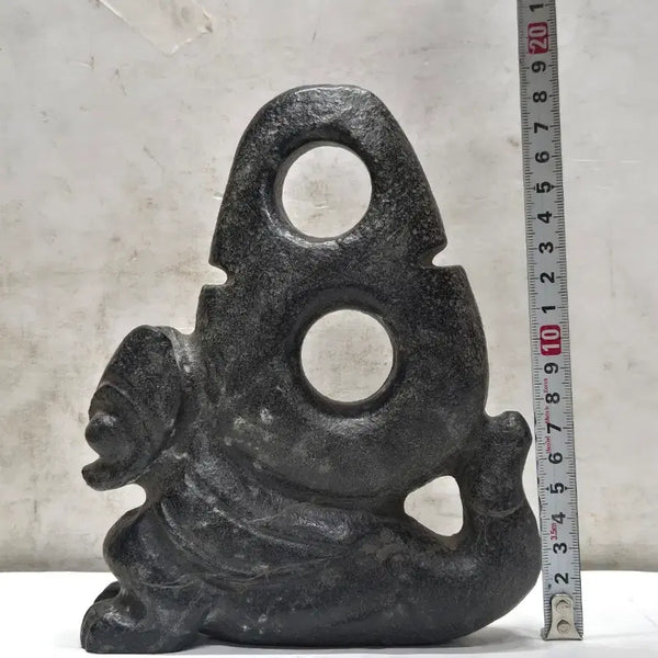 [BUNJANG] Hongsan Culture Black Jade with Magnetic Properties (Totem/Ritual Culture) / 자석이 붙는 홍산문화 흑피옥 (토템/제사문화) (by-257)