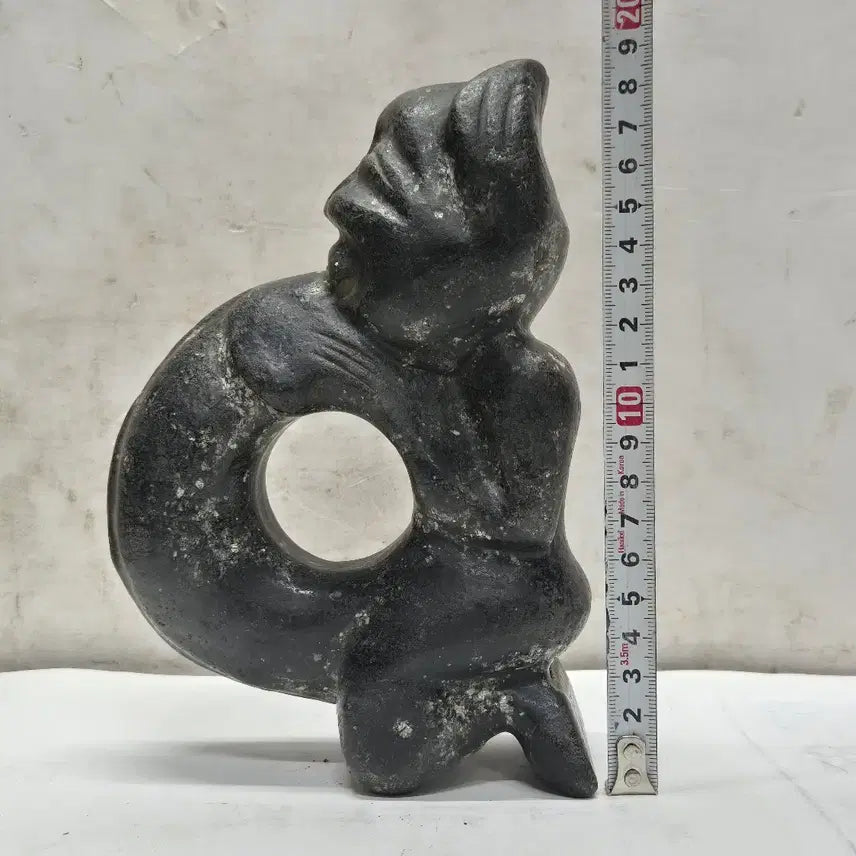 [BUNJANG] Hongsahng Culture Black Jade with Magnetic Properties (Totem/Ritual Culture)(Ancient/Writing) bu-112 / 자석이 붙는 홍산문화 흑피옥 (토템/제사문화)(고대인/문자) bu-112