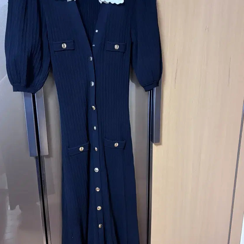 [BUNJANG] Sandro Black Knit Long Dress / 산드로 블랙 니트 롱드레스