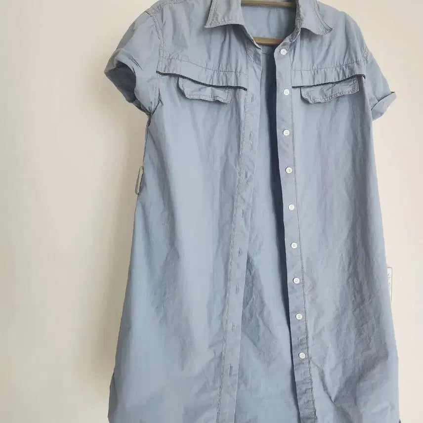 [BUNJANG] Kuchi Style Blue Shirt Dress / 하늘색 셔츠 원피스 쿠치원피스