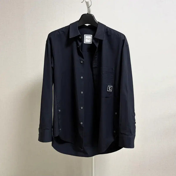 [BUNJANG] Wooyoungmi Back Logo Shirt Dark Navy / [정품/46] 우영미 백로고 셔츠 다크네이비