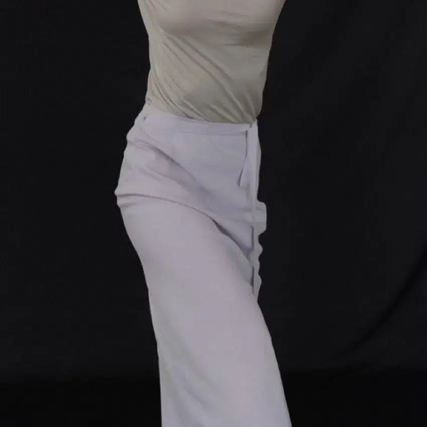 [BUNJANG] Amomento Purple-Gray Long Skirt / 아모멘토 퍼플그레이 스커트