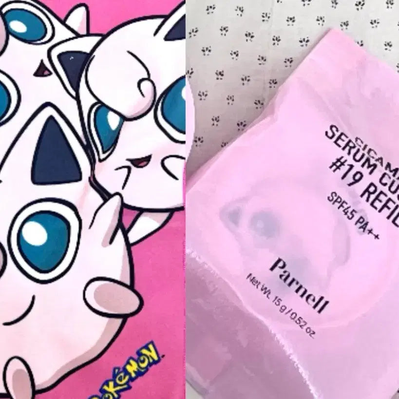 [BUNJANG] Panell Cicamanu Refill No. 19 Cushion Foundation with Pocket Monsters Magic Pouch (Sealed) / 미개봉 파넬 시카마누 리필 19호 쿠션 파데 푸린 포켓몬 매직파우치