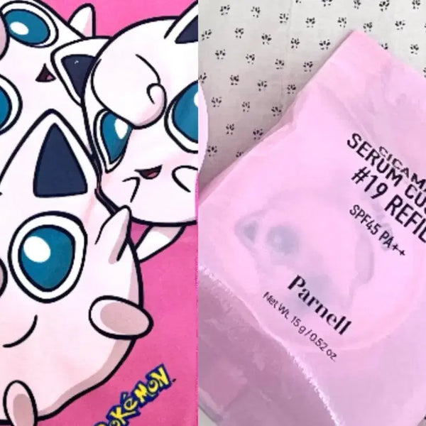 [BUNJANG] Panell Cicamanu Refill No. 19 Cushion Foundation with Pocket Monsters Magic Pouch (Sealed) / 미개봉 파넬 시카마누 리필 19호 쿠션 파데 푸린 포켓몬 매직파우치