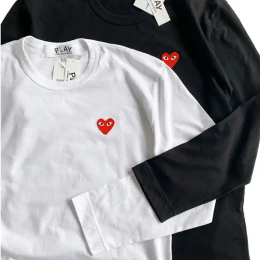 [BUNJANG] Comme des Garçons Long Sleeve T-Shirt / 정품)새상품 꼼데가르송 롱슬리브 긴팔 블랙&화이트 남녀공용