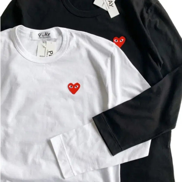 [BUNJANG] Comme des Garçons Long Sleeve T-Shirt / 정품)새상품 꼼데가르송 롱슬리브 긴팔 블랙&화이트 남녀공용