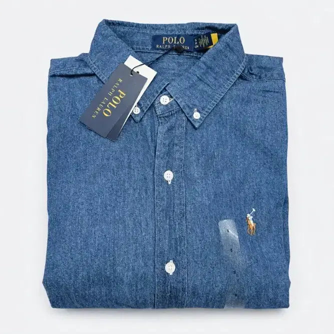[BUNJANG] Polo Ralph Lauren Authentic Denim Long-Sleeve Shirt Unisex / 정품)새상품 폴로 데님셔츠 긴팔 남녀공용