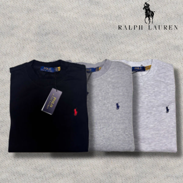 [BUNJANG] Polo Ralph Lauren Men's & Women's Round Neck Sweatshirt / 정품)새상품 폴로 맨투맨 라운드 블랙&진그레이&멜란지그레이
