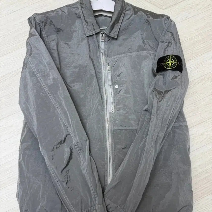 [BUNJANG] Stone Island Nylon Metal Overshirt Pearl Grey XL / 스톤아일랜드 나일론메탈 오버셔츠 펄그레이XL