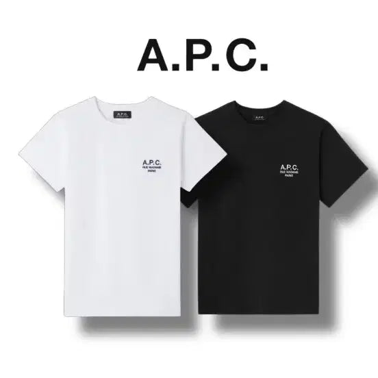 [BUNJANG] A.P.C. Raymond T-Shirt - Men's & Women's / 정품)새상품 아페쎄 A.P.C 레이몬드 반팔 남녀공용 블랙&화이트