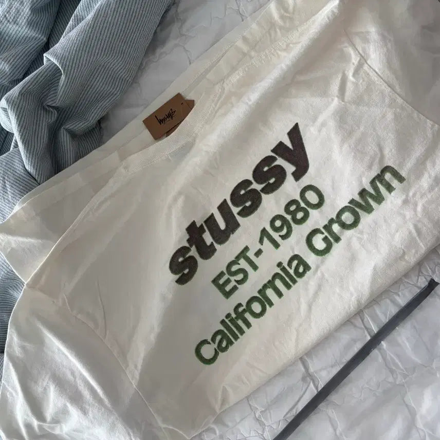 [BUNJANG] Stussy Pigment Dyed California Grown T-Shirt Natural XL / 새상품 스투시 피그먼트 다이드 캘리포니아 그로운 티셔츠 내추럴 XL