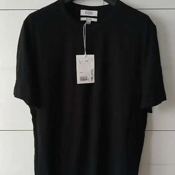[BUNJANG] COS Regular Fit T-Shirt Black S / 새상품 탭 COS 레귤러핏 티셔츠 블랙 S사이즈 175/92A