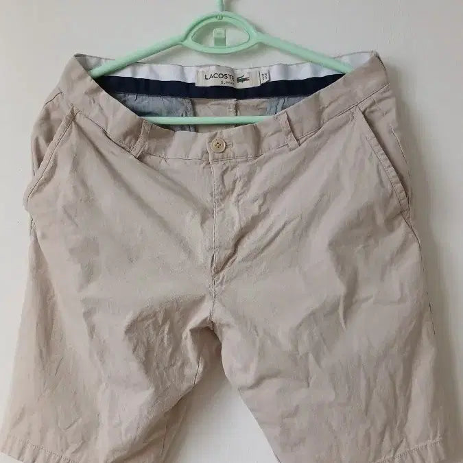 [BUNJANG] Lacoste Beige Cotton Shorts / 라코스테 베이지 면 반바지