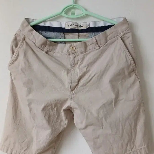 [BUNJANG] Lacoste Beige Cotton Shorts / 라코스테 베이지 면 반바지