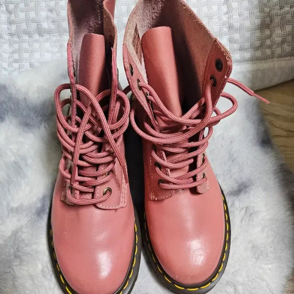 [BUNJANG] Dr. Martens 1460 Pink Leather Boots Women's / 닥터마틴 1460 핑크 여성 부츠