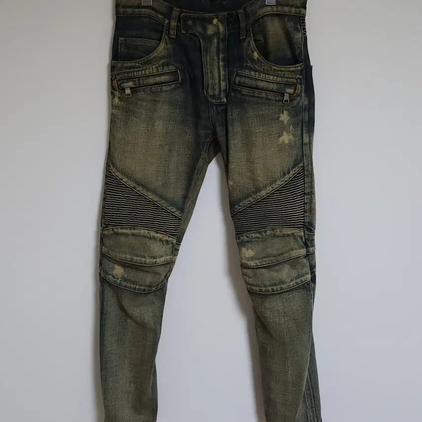 [BUNJANG] Balmain Men's W4HT500C162 Biker Jeans / 발망 청바지 팬츠 녹워싱 바이커 남성 남자 W4HT500C162 [28]