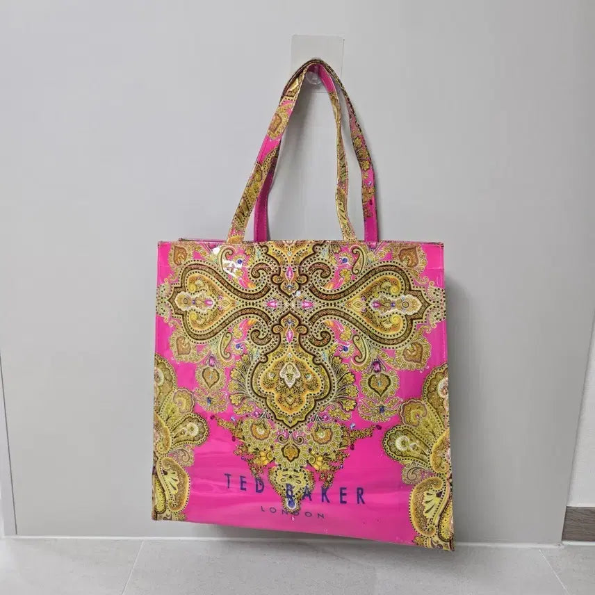 [BUNJANG] Ted Baker Pink Pattern Large Tote Bag / 가격제안행사!!  테드베이커 빅사이즈 토드백 핑크 패턴