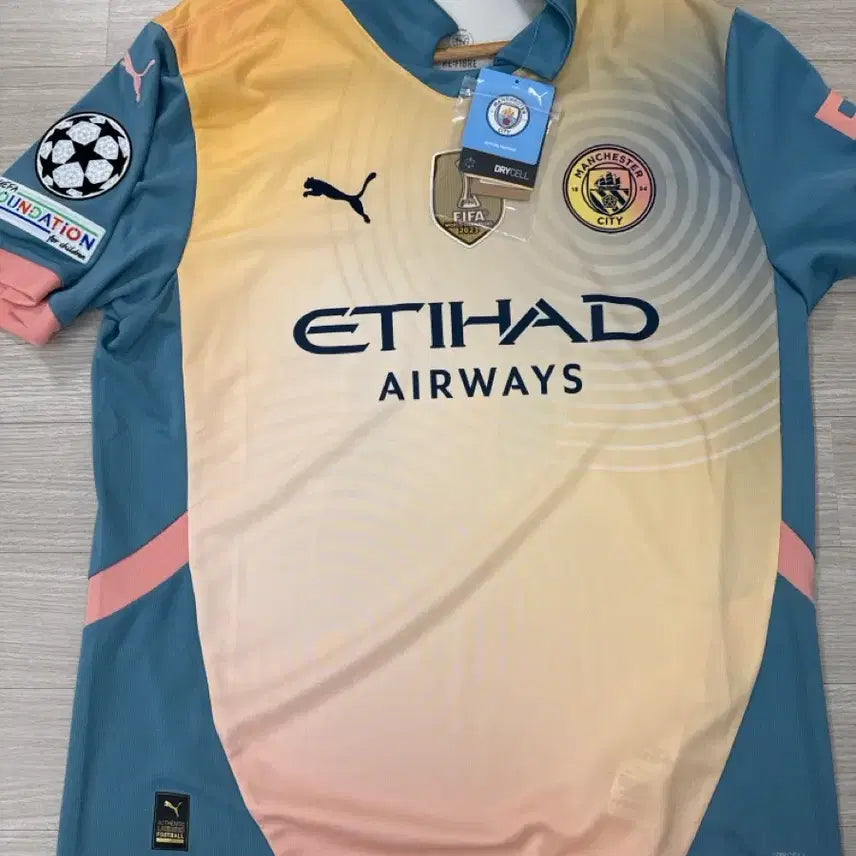 [BUNJANG] Manchester City Oasis Collaboration De Bruyne Jersey (Size L) / 맨체스터시티 오아이스 유니폼(데브라위너)