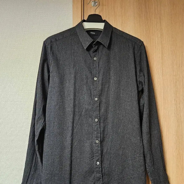 [BUNJANG] Theory Cotton Shirt (Black/Dark Gray) / 띠어리(Theory) 셔츠