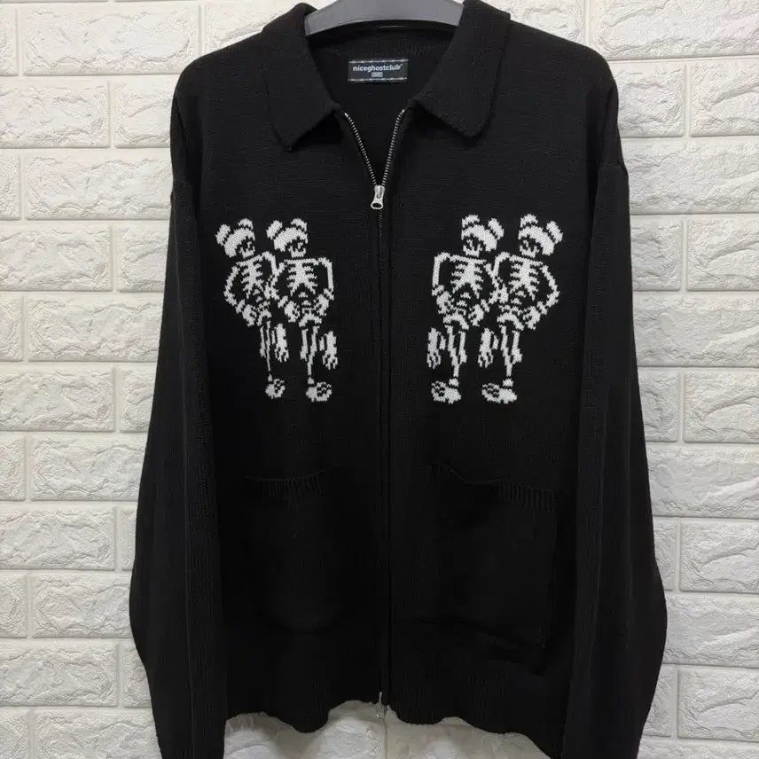 [BUNJANG] Nice Ghost Club Knit Zip-up M / 나이스고스트클럽 니트집업 M