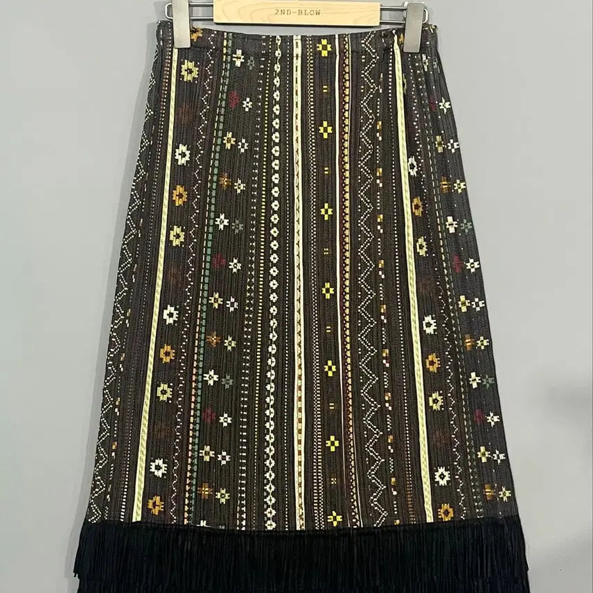[BUNJANG] Issey Miyake Pleats Please Pattern Fringe Skirt / 플리츠 플리즈 패턴 플린지 스커트 26~27