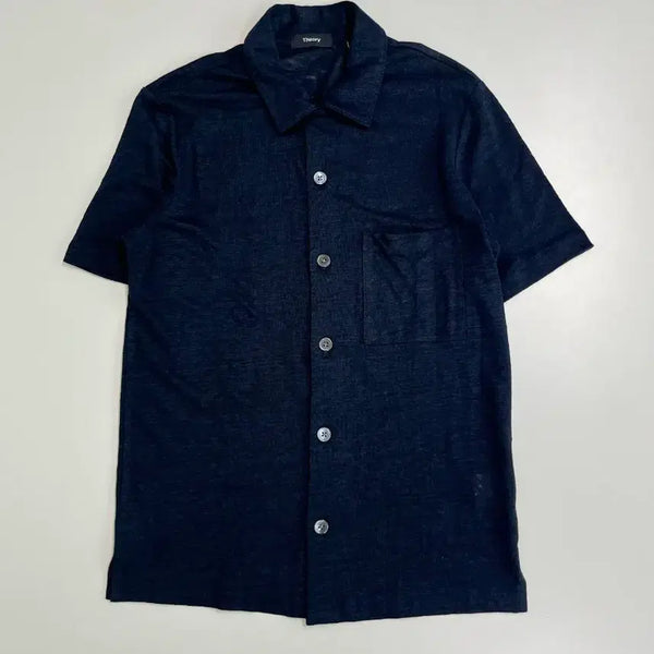 [BUNJANG] Theory Linen Short Sleeve Shirt / [정품] 띠어리 어방 린넨 반팔 셔츠