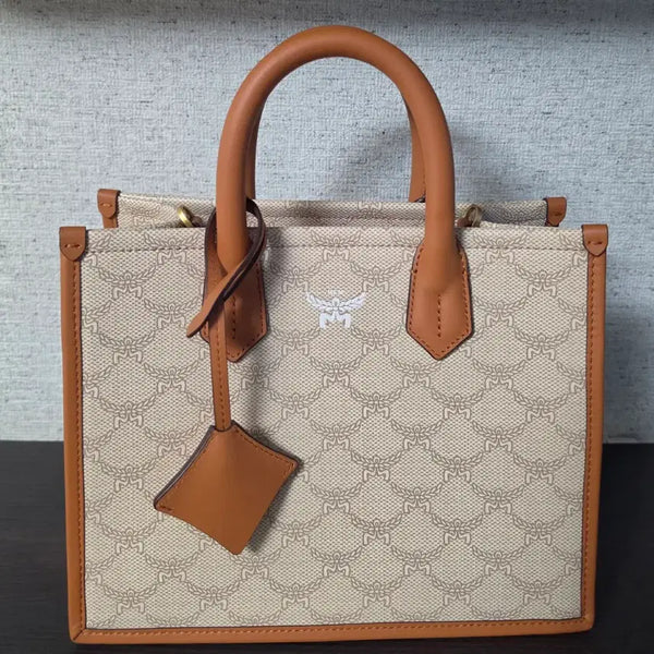 [BUNJANG] MCM Tote Bag Shoulder Bag Beige Brown / MCM 토트백 숄더백 포함 베이지 브라운