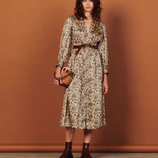 [BUNJANG] Sandro Sublime Paisley Dress / 산드로 Sublime 페이즐리 원피스 미착용 새제품
