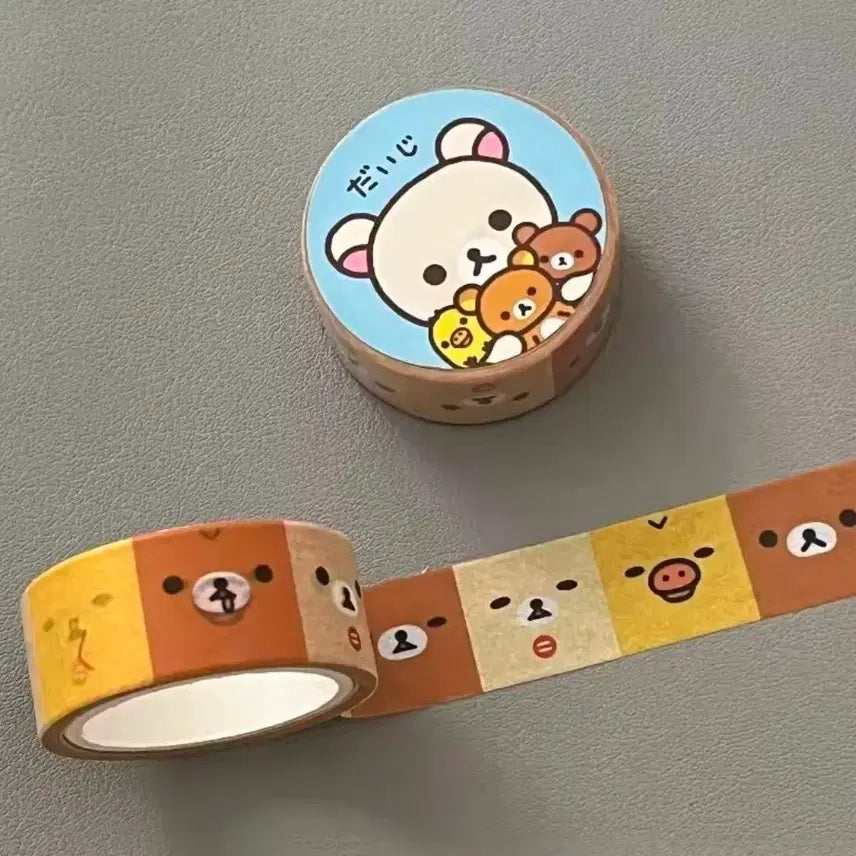 [BUNJANG] Rilakkuma Korilakkuma Kiiroitori Masking Tape Set / |새상품| 리락쿠마 마스킹테이프 코리락쿠마 키이로이토리