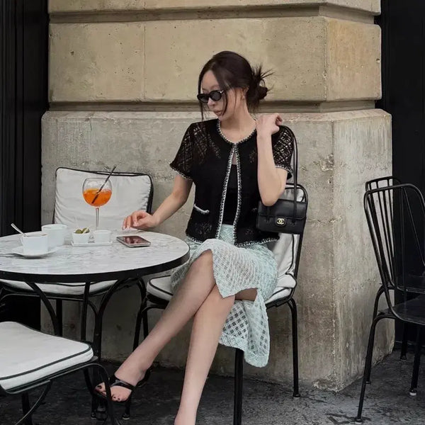[BUNJANG] Maison Sele The Laurent Summer Trimming Tweed Jacket / 메종설레 더로랑 masion seole 썸머 트리밍 트위드 자켓