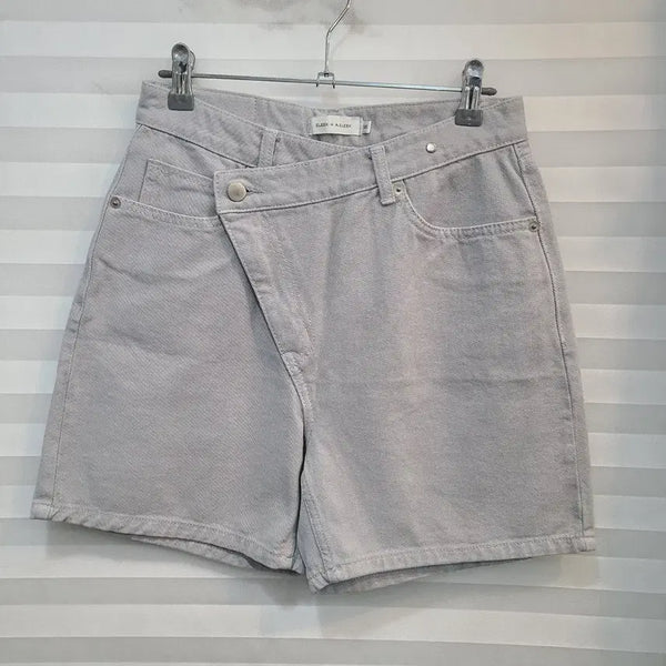 [BUNJANG] Asymmetrical Buckle Shorts / 언발버클 반바지