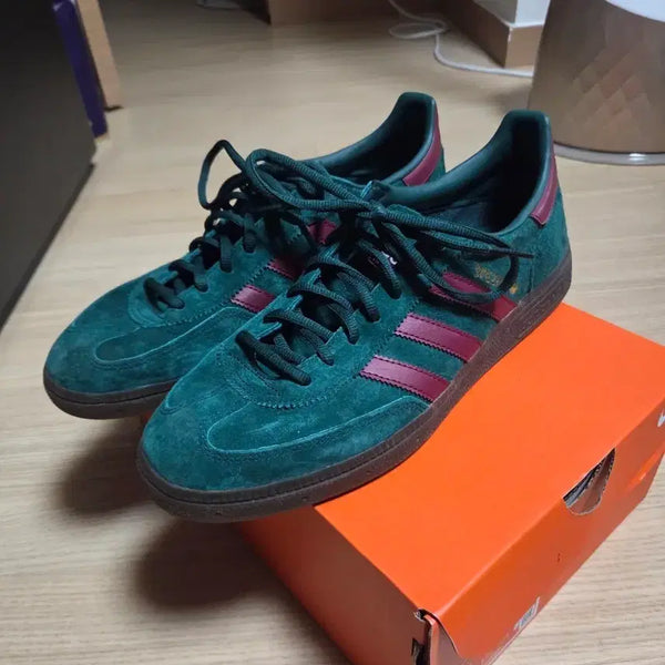 [BUNJANG] Adidas Spezial Green Burgundy Suede Sneakers 275 / 아디다스 스페지알 그린 버건디 스웨이드 운동화 275