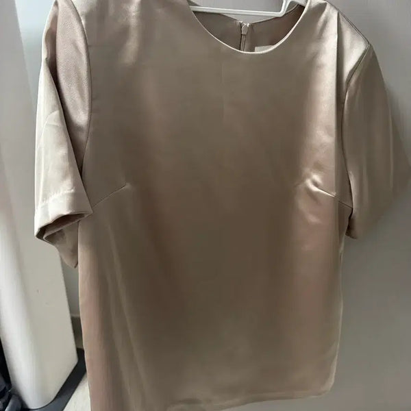 [BUNJANG] Satin Blouse Beige / 새틴 블라우스 베이지