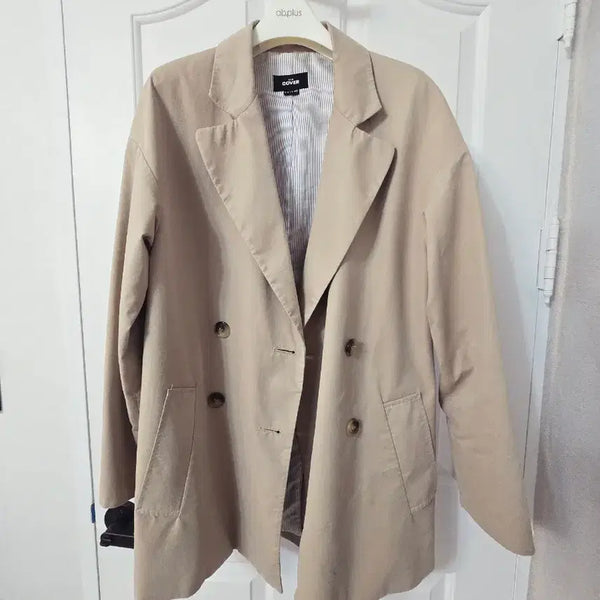 [BUNJANG] Covenat Beige Double Button Jacket F Trench Coat / 커버낫 베이지 더블 버튼 자켓 F 트랜치코트