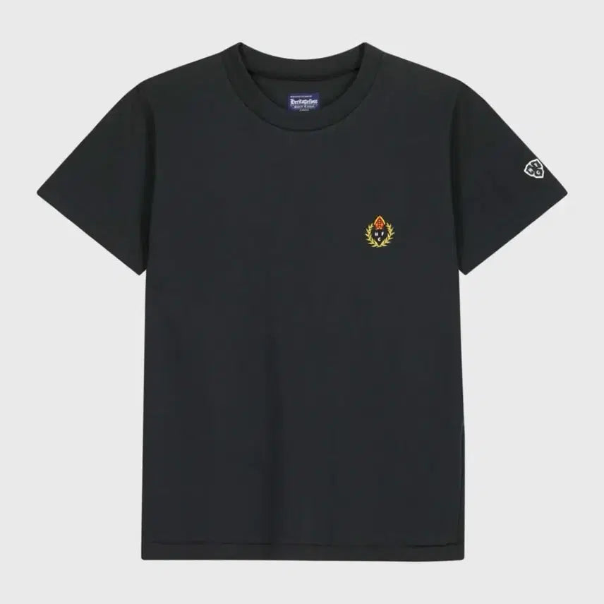 [BUNJANG] Heritagefloss Crest 20S Compact Yarn T-Shirt (W) Charcoal / 헤리티지플로스 반팔 (W)