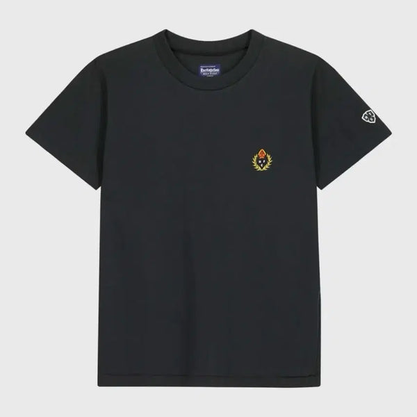 [BUNJANG] Heritagefloss Crest 20S Compact Yarn T-Shirt (W) Charcoal / 헤리티지플로스 반팔 (W)