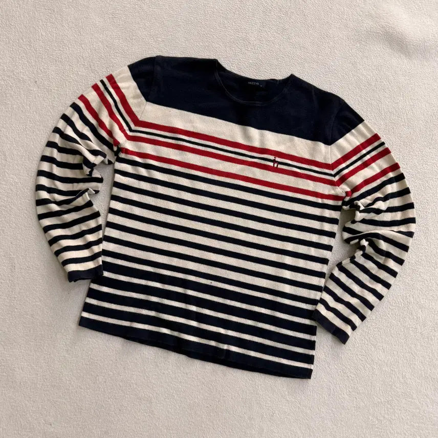 [BUNJANG] Hazzys Striped Long Sleeve T-Shirt / 95 헤지스 스트라이프 긴팔 티셔츠 0701G