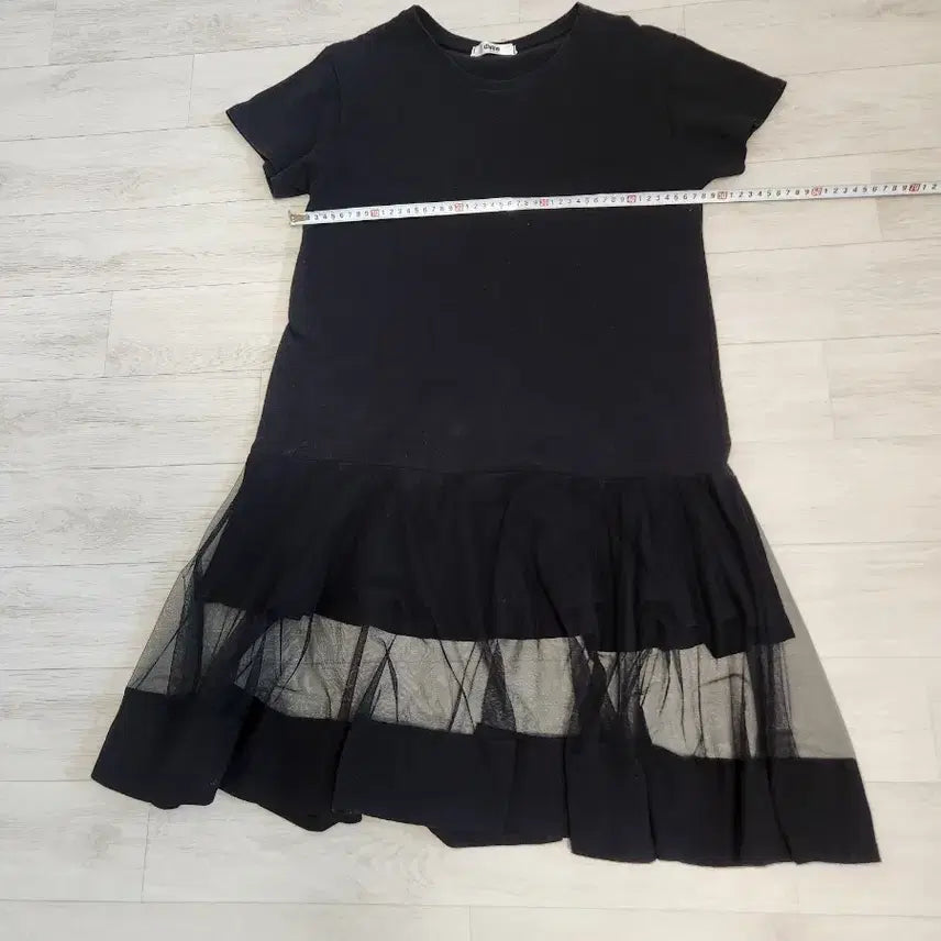 [BUNJANG] Divine Black Chiffon Layered Design Dress / 디자인으로 블랙 실내 원피스 66 Free