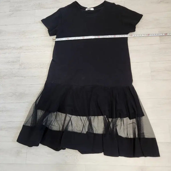 [BUNJANG] Divine Black Chiffon Layered Design Dress / 디자인으로 블랙 실내 원피스 66 Free
