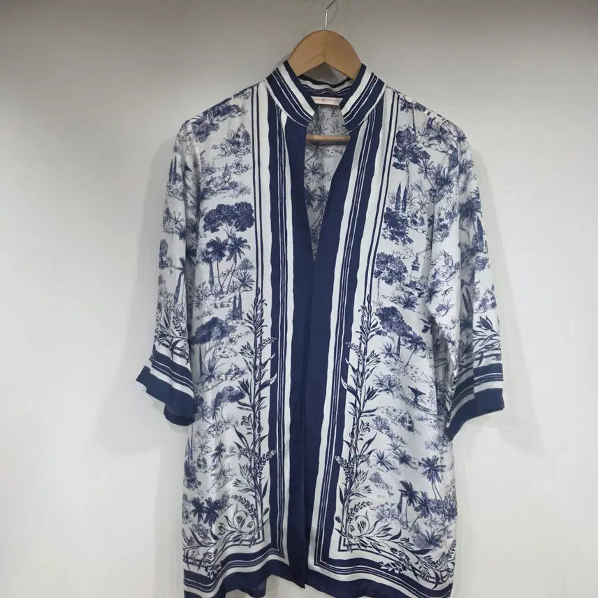 [BUNJANG] Tory Burch Pattern Robe - Size S / 토리버치 패턴 로브 S 매장판
