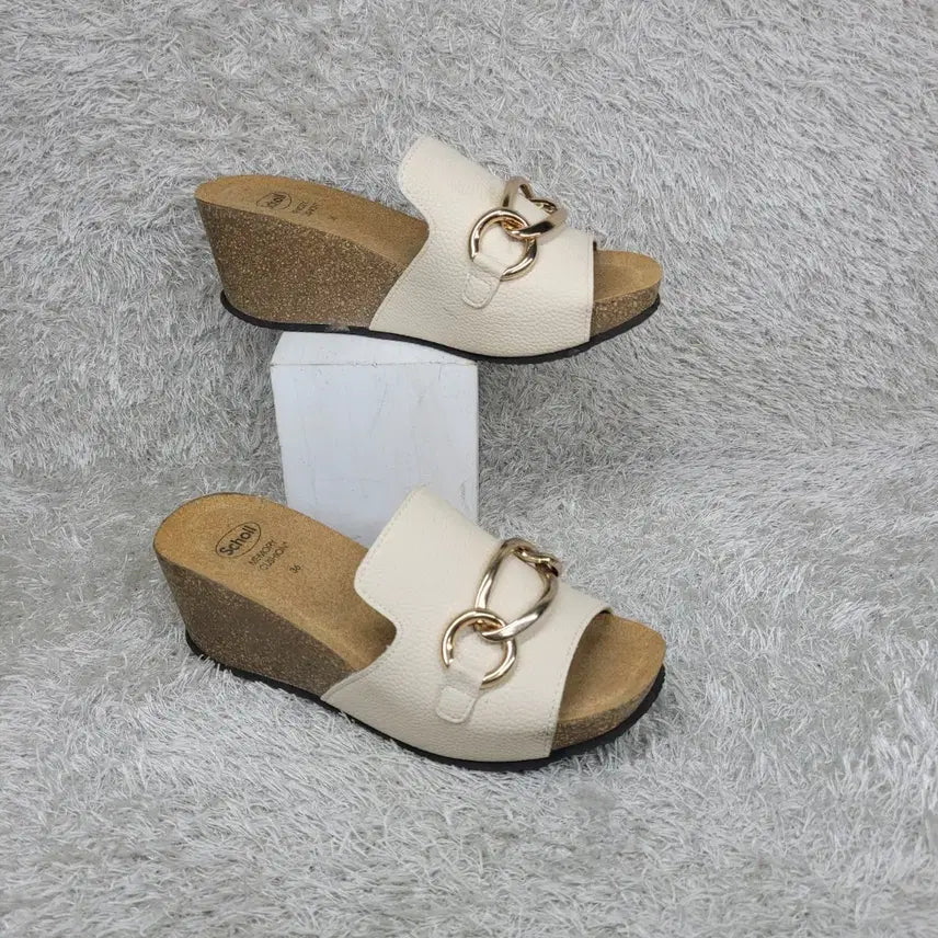 [BUNJANG] Comfort Chunky Single Strap White Slippers / 구제짱짱맨 36/230 숄 원스트랩 컴포트 청키 샌들 화이트 슬리퍼