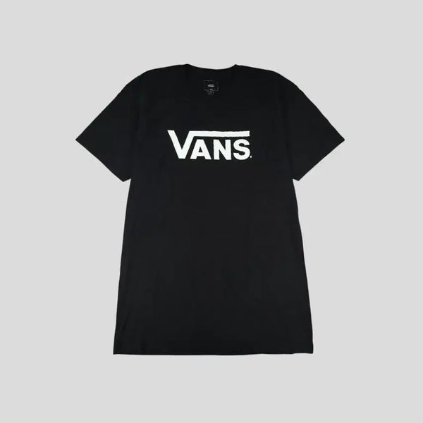 [BUNJANG] Vans Black White Logo Classic Fit Old Skool Cotton Short Sleeve T-Shirt / 반스 블랙 화이트 로고 클래식핏 올드스쿨 코튼 반팔 티셔츠 MADE IN